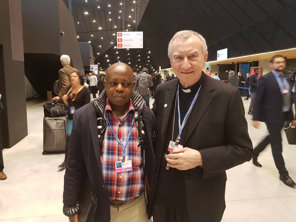 Père Minani et le cardinal Parolin